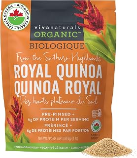 Viva Naturals Organic White Quinoa, Whole Grain, Gluten-Free, Vegan, 4 lb