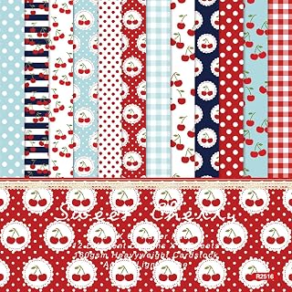 6x6" Scrapbook Paper Pad - Fruit & Cherry Designs - 24 Sheets for DIY Crafts, Card Making & Journaling