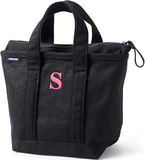 Lands' End Zip Top Canvas Tote Bag