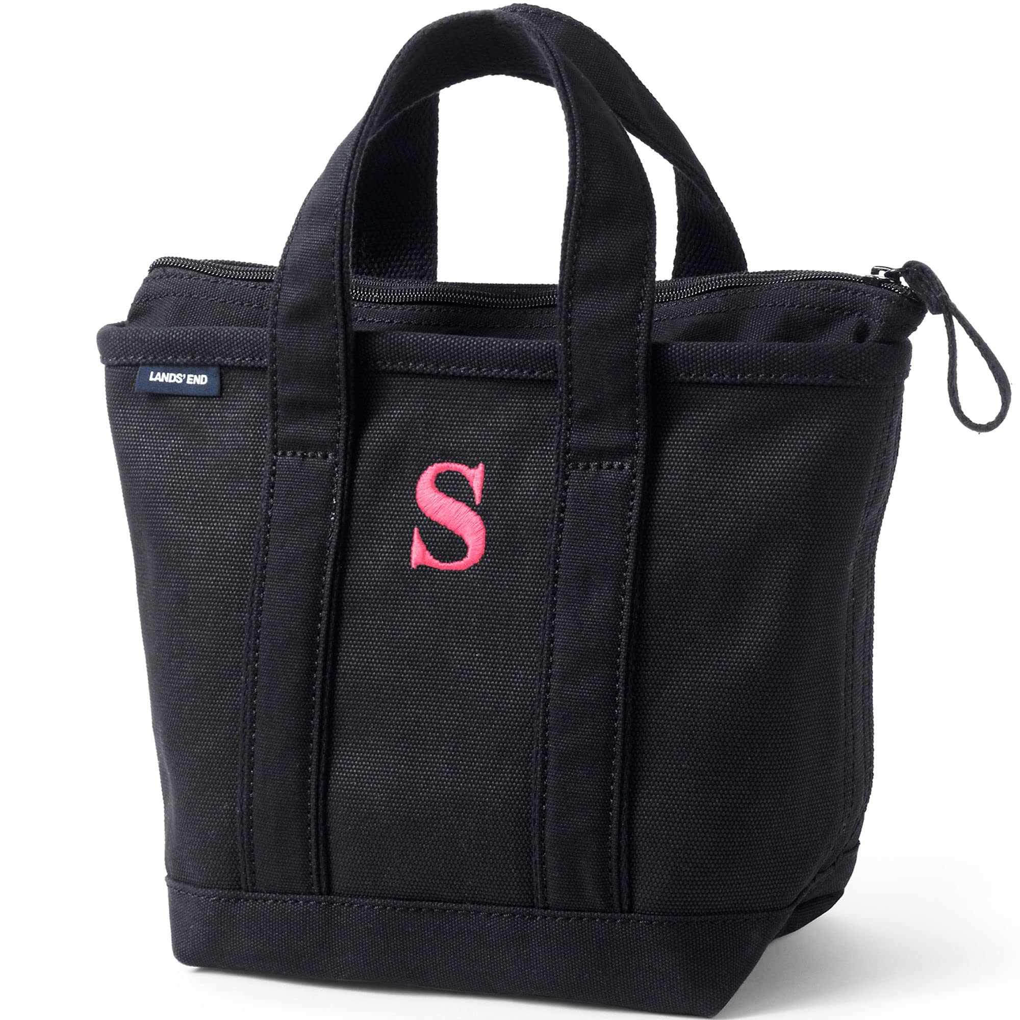 Lands' End Zip Top Canvas Tote Bag