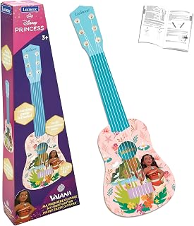 Lexibook, Disney Moana, My First Guitar for Children, 6 Nylon Strings, 53 cm / 21 inch, Guide Included, Blue/Yellow, K200VN