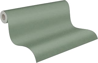 A.S. Création 371787 37178-7 Plain Cuba Non-Woven Wallpaper 33 ft x 1.74 m Green Made in Germany