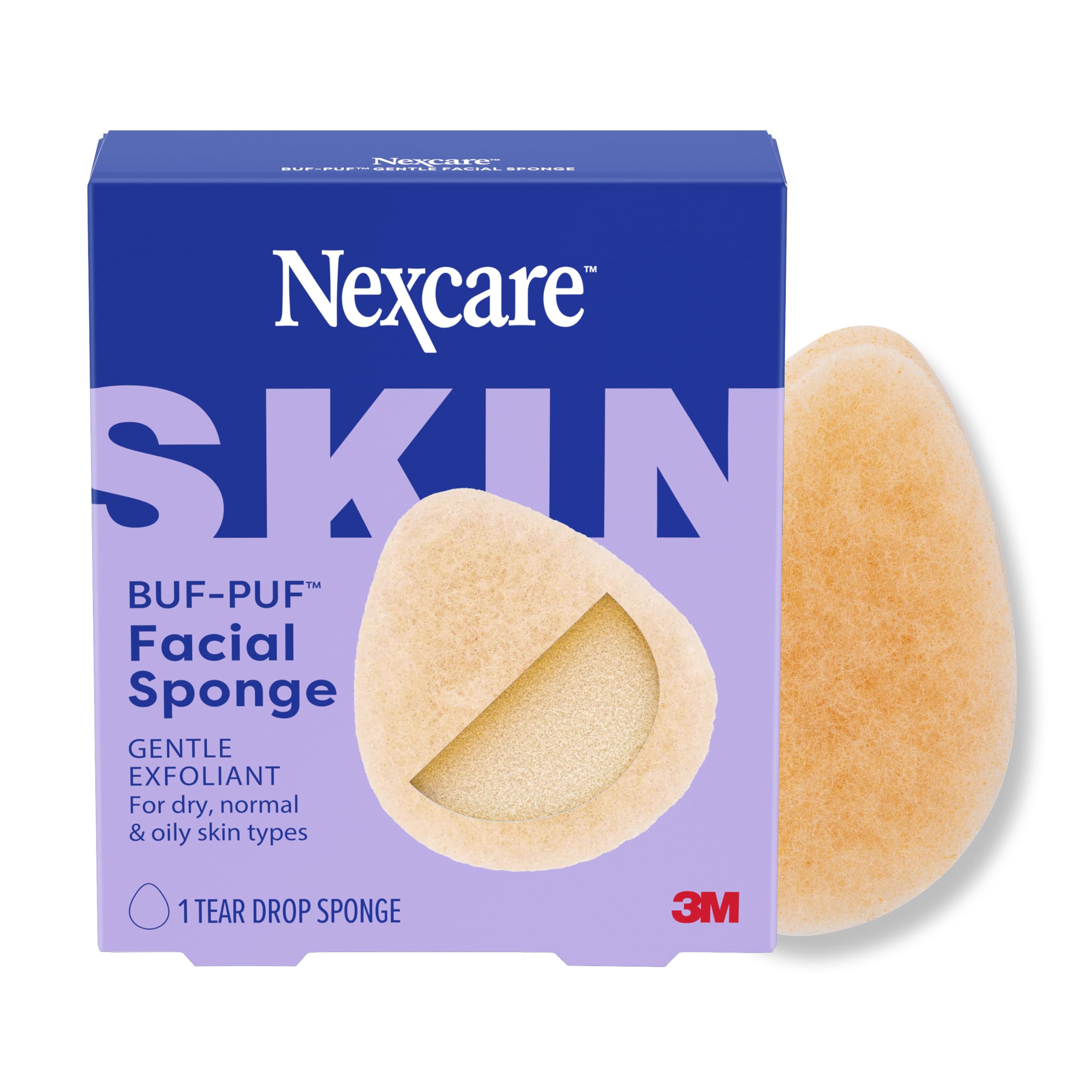 Buf-Puf Gentle Facial Sponge, Dermatologist Developed, Removes Deep Down Dirt & 