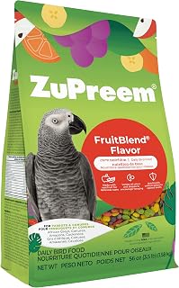 ZuPreem FruitBlend Parrot & Conure Food, Uniform Bird Food, M/L, 3.5 lb | Bird Food Pellets, Real Fruit, Fruit Blend, Conures, African Greys, Caiques, Eclectus, Cockatoos, Medium Large Birds, USA