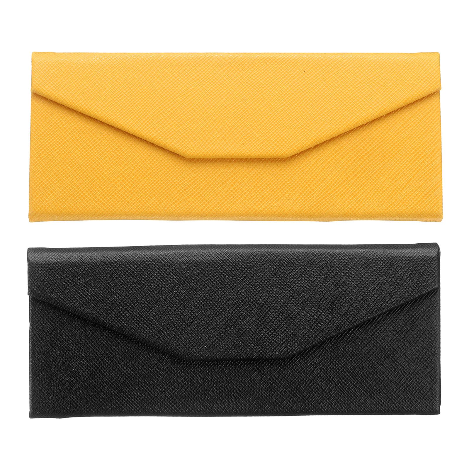 Eyeglasses Case 2 Pack Eyeglasses Case PU Leather Anti-Scratch Hard Shell Glasse