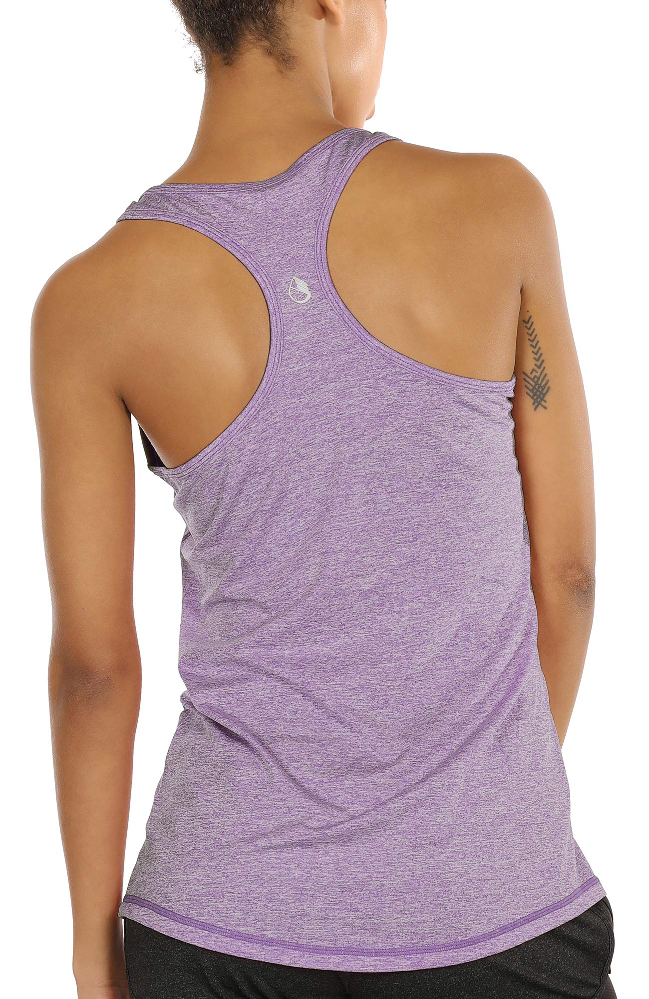 icyzone Women's Sports Tank Top Racerback Yoga Shirt Sleeveless Running Fitness 