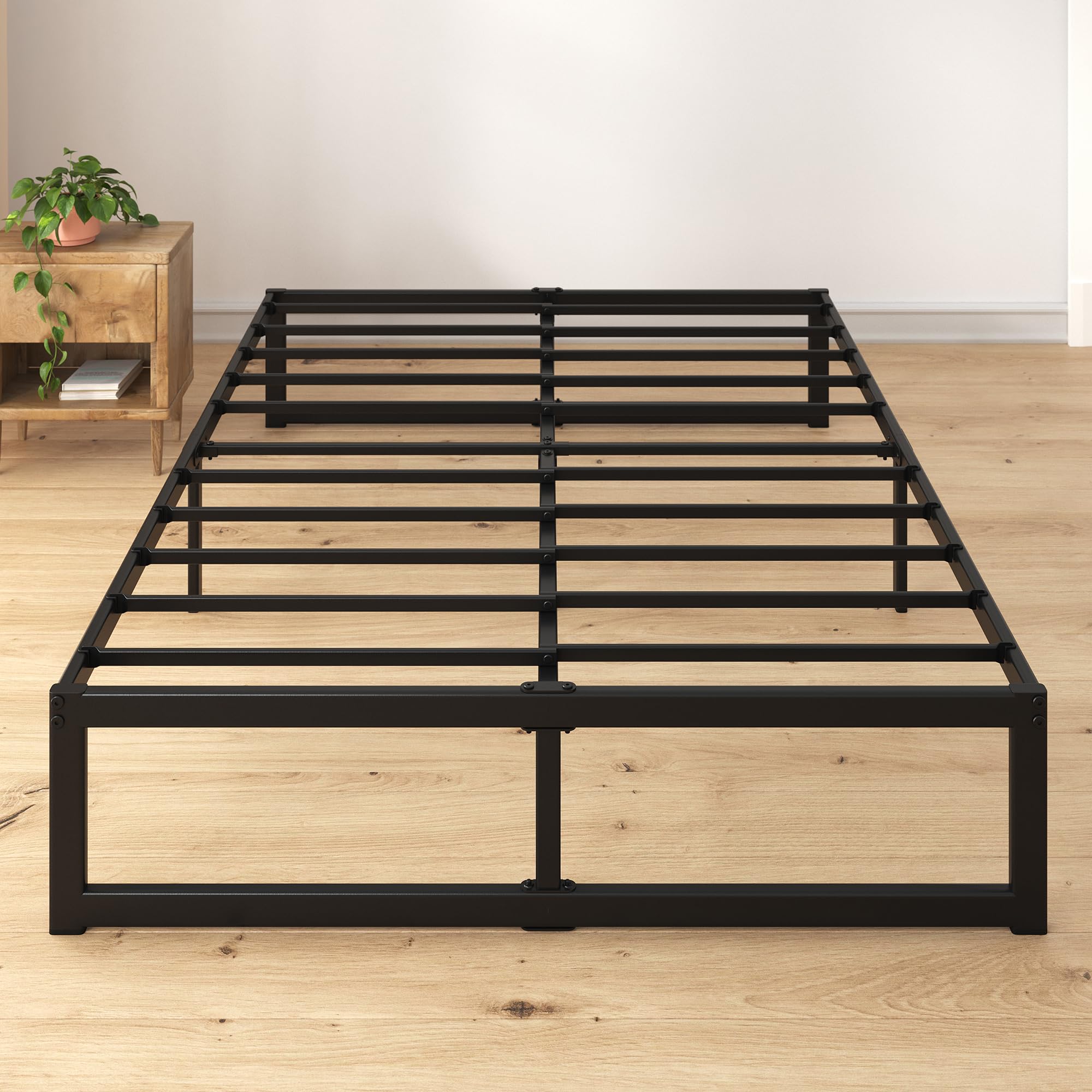 Zinus Full Bed Frame - ABEL 14 inch Metal Bed Frame with Steel Slat Support, No 