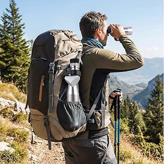 Lightweight 8x20 Monocular for Hiking and Hiking, Manual Focus Pocket Telescope for Adult Explorers, Silver