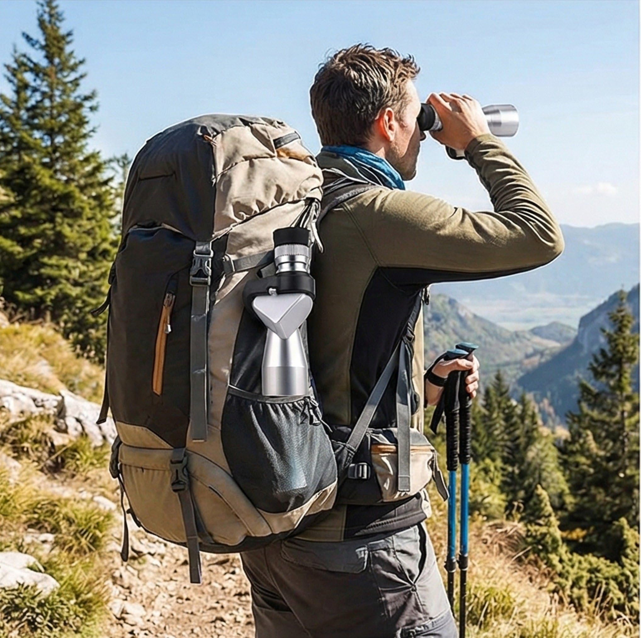 Lightweight 8x20 Monocular for Hiking and Hiking, Manual Focus Pocket Telescope 