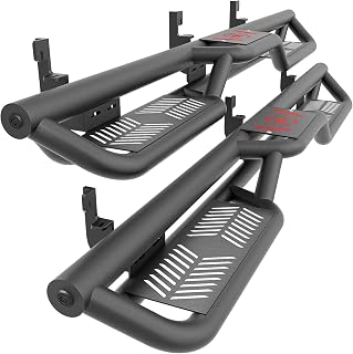 YZONA Running Boards for 2015-2026 Chevy Colorado &amp; GMC Canyon Side Steps | Crew Cab, 2-Stair, bolt-on, 550LB, E-Coat, Black Powder Coated; fits 2015-2026 Chevy Colorado &amp; GMC Canyon Crew Cab