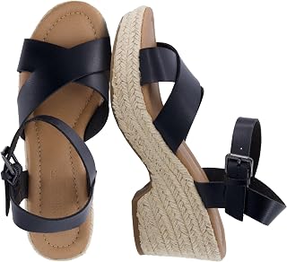 CUSHIONAIRE Women's Robbie espadrille Wedge Sandal +Memory Foam and Wide Widths Available