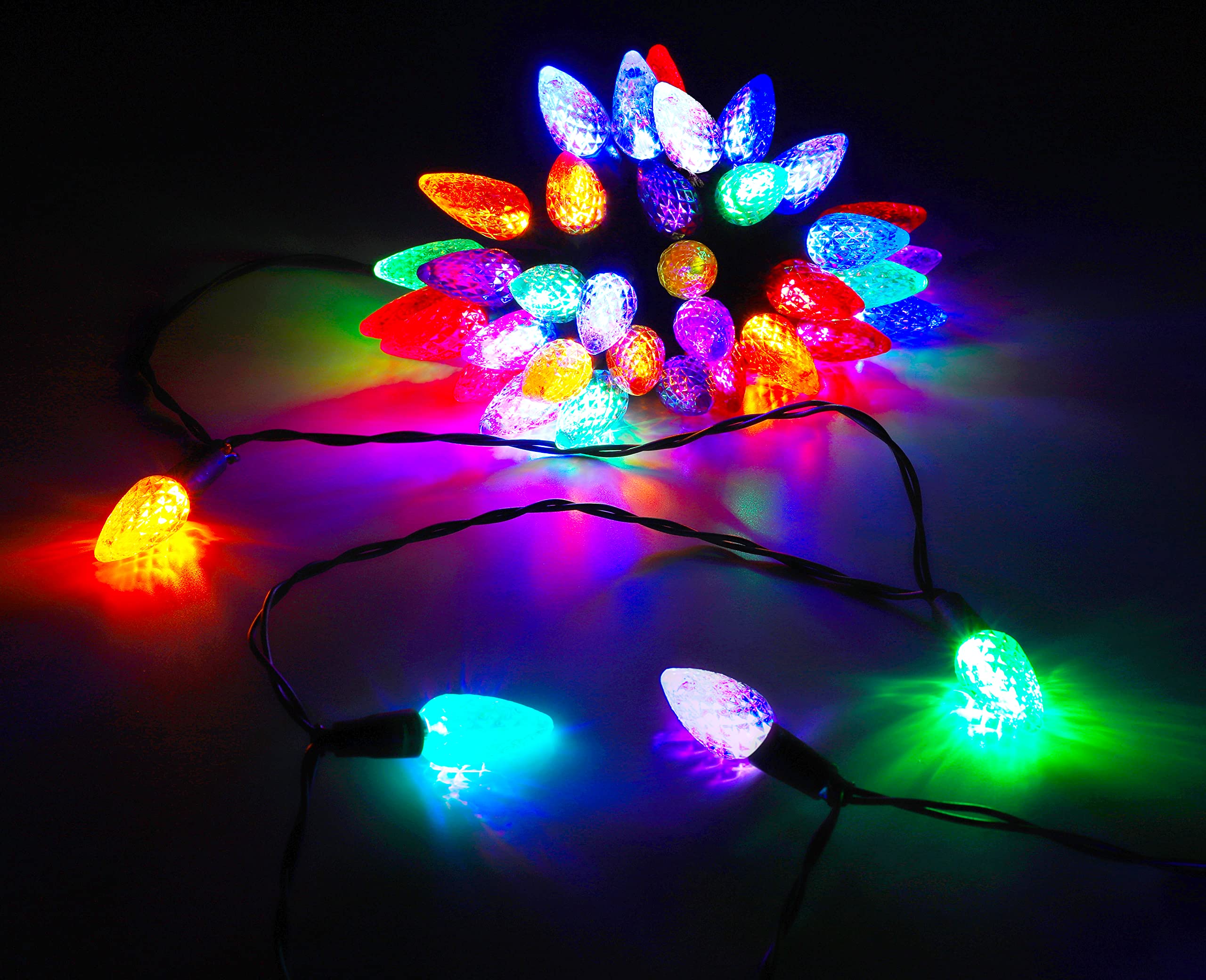 Christmas Concepts® 40 Multi Colour Pinecone Lights with Twinkling Effect - Chri