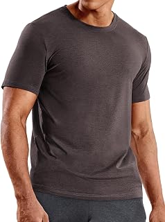 MIER Men's T Shirts Short Sleeve Dry Fit Soft Athletic Tshirt Moisture Wicking Active Casual Running Tee Tops, Crew Neck