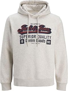 JACK & JONES Jjelogo 2 Neck 25/26 Noos Jjelogo Noos 2-Collar Hoodie, 25/26 Men's (Pack of 1)