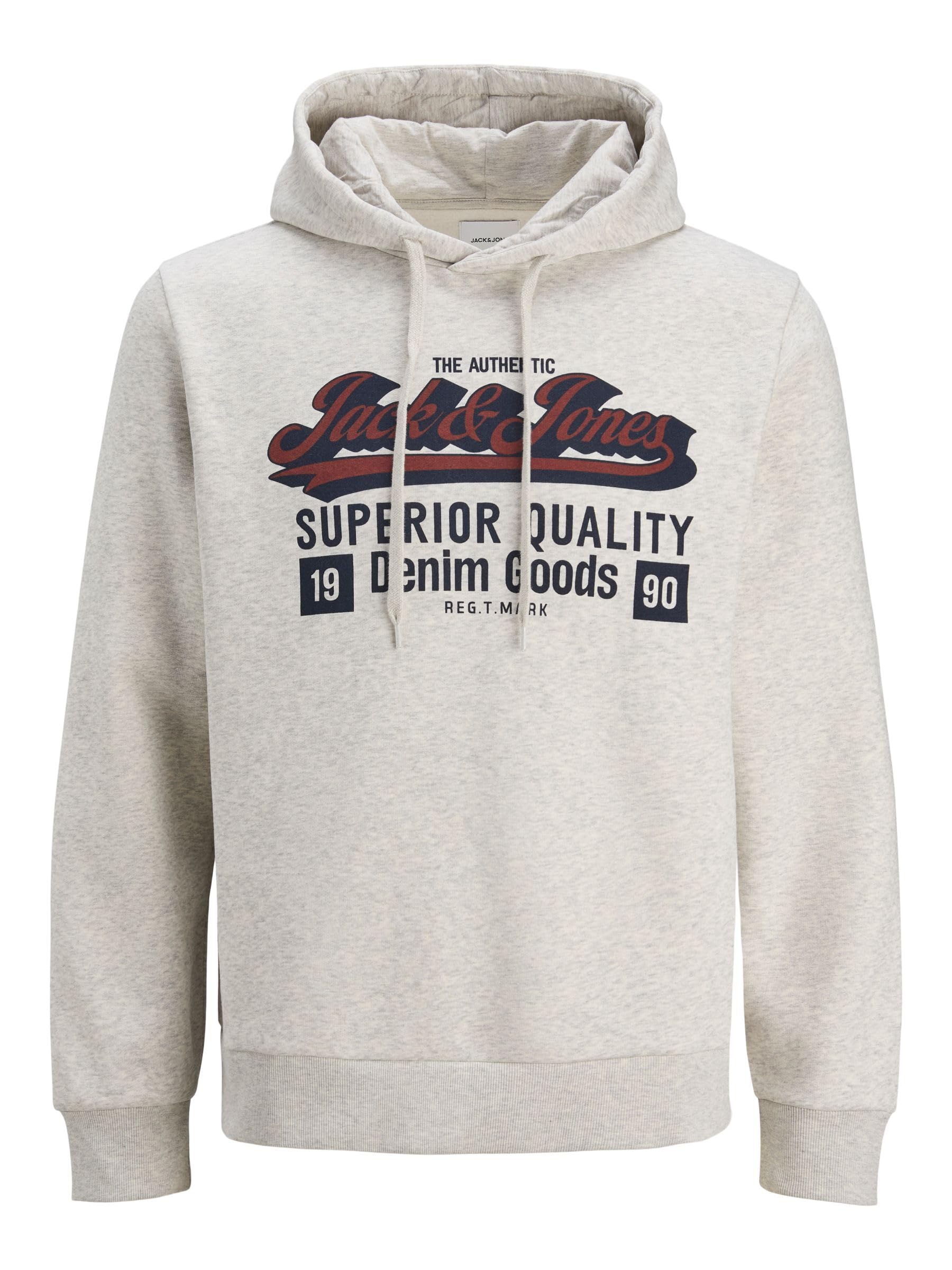 JACK & JONES Jjelogo 2 Neck 25/26 Noos Jjelogo Noos 2-Collar Hoodie, 25/26 Men's