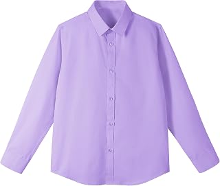 LOLANTA Boys Long Sleeve School Shirt, Formal Button Down Shirts