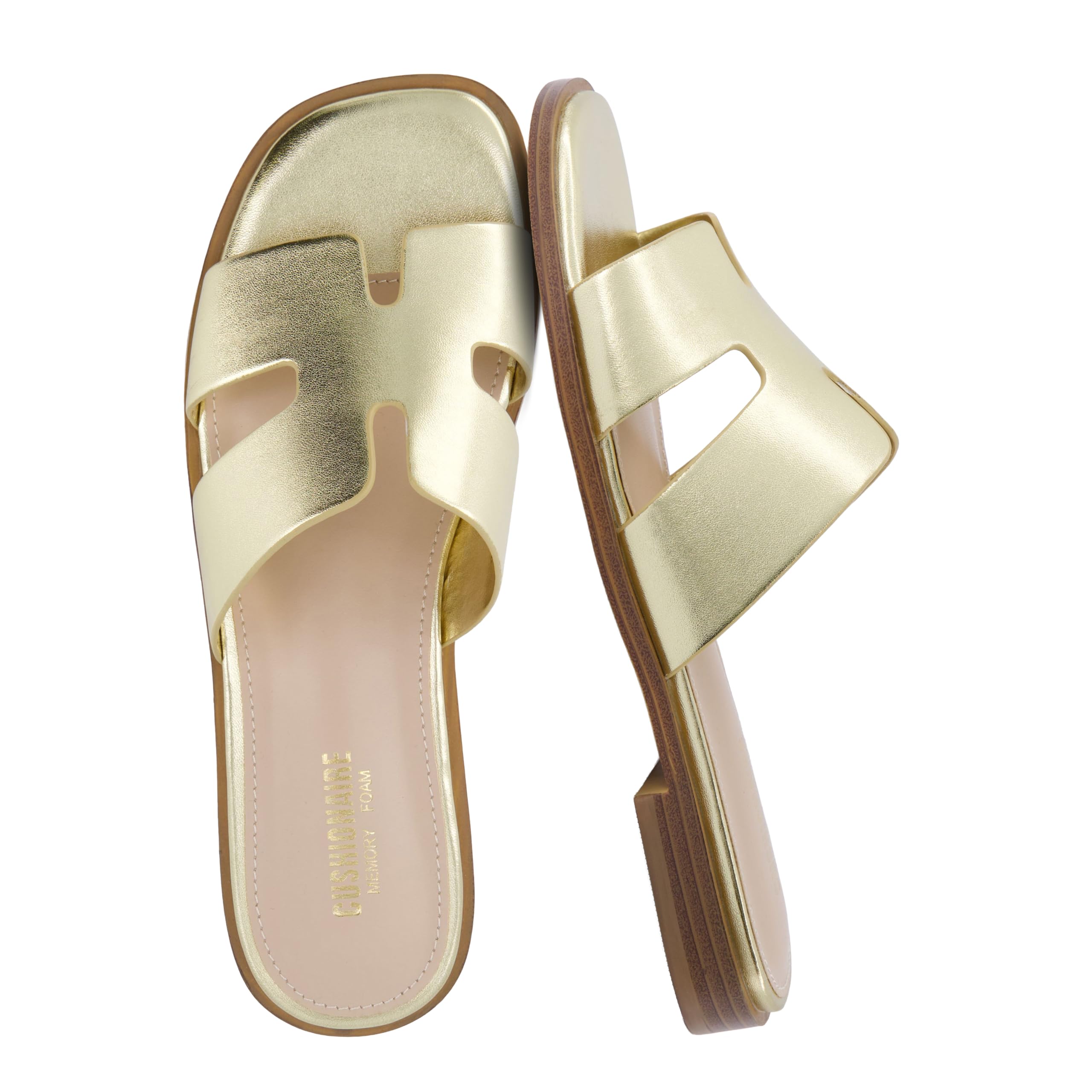 CUSHIONAIRE Women's Voyage Flip Flop Sandal+Memory Foam, Wide Widths Available