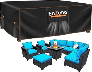 Enzeno Garden Furniture Cover Waterproof,Outdoor Sofa Table Chair Set Cover