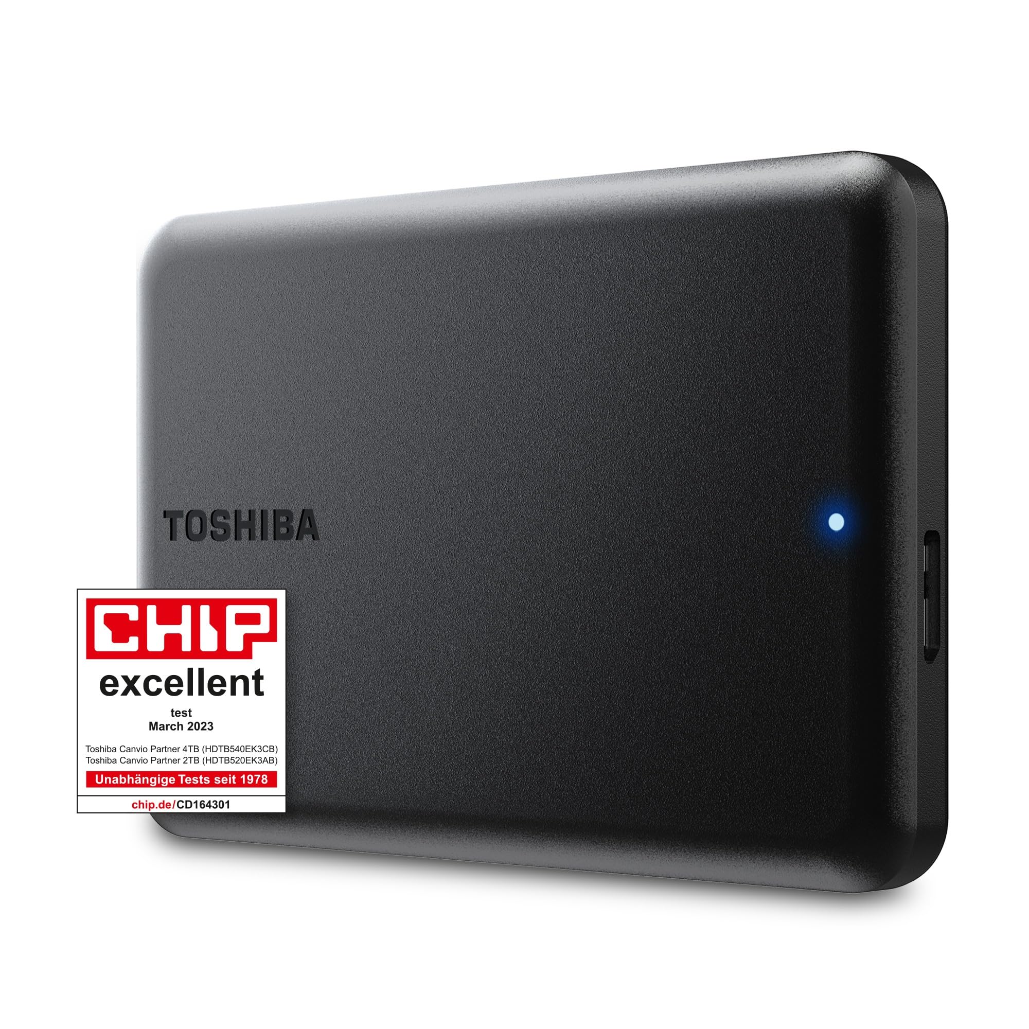 Toshiba Canvio Partner 2TB Portable 2.5’’ External Hard Drive, USB 3.2, Mac & Wi