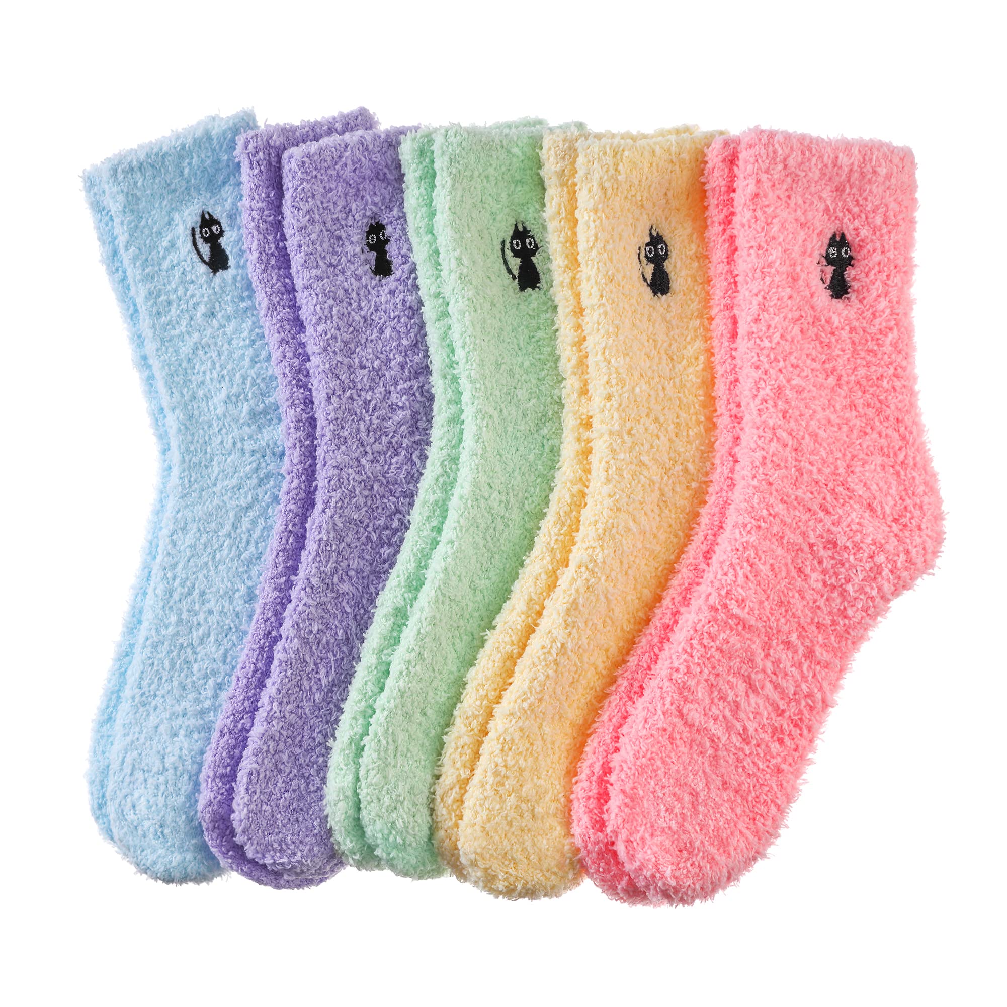 MQELONG Women's Super Soft Fuzzy Cozy Home Sleeping Socks Microfiber Winter Warm