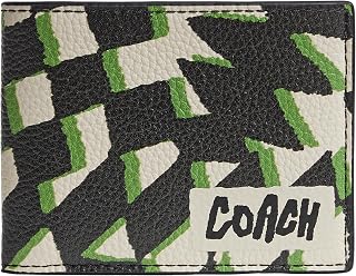 Coach Geo Check Print Slim Billfold Wallet