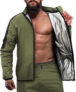 RDX Sauna Suit, Full Body Heat Sweat Suit, REACH OEKO TEX 100 CERTIFIED, Men Women Adults Kids Anti Rip Long Sleeves Tracksuit Boxing MMA Slimming Gym Fitness Running Workout Zipper Jacket, Top Bottom