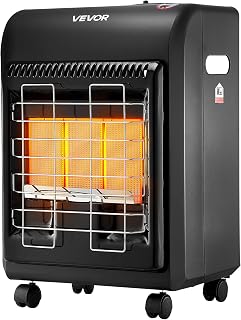 VEVOR Propane Heater, 6000 to 18000 BTU Propane Cabinet Heater with 3 Modes Temp Settings & Tip-over Protection, Garage Radiator Heat up to 450 Sq.Ft, for Camping,Garage, Patio,Indoor/Outdoor