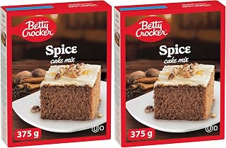 BETTY CROCKER - CAKE MIX - Spice Flavor, 375 Grams, Baking Mix, Tastes Like Homemade, Easy To Bake (Pack of 2)