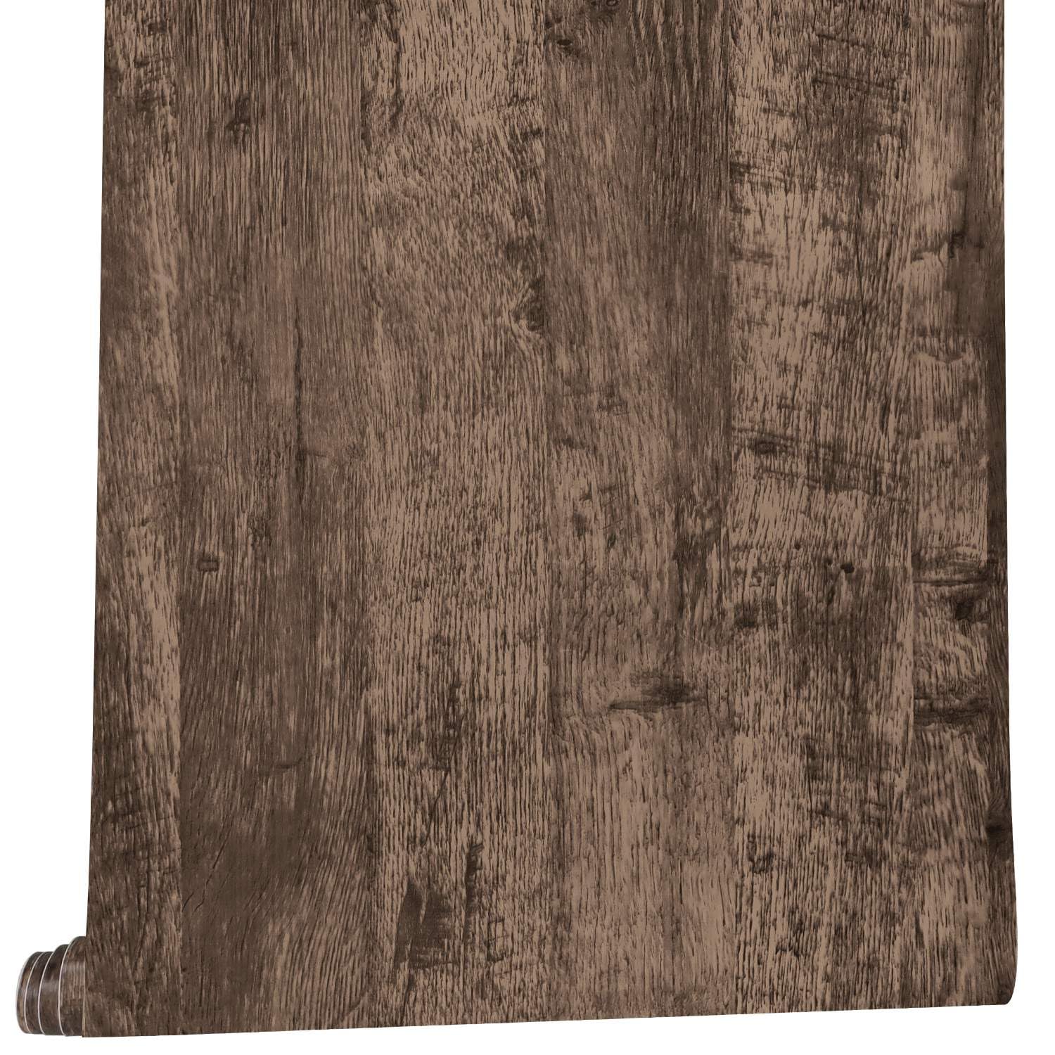 Arthome Peel and Stick Wallpaper,Sticky Back Plastic Roll,Natural Wood Grain Con