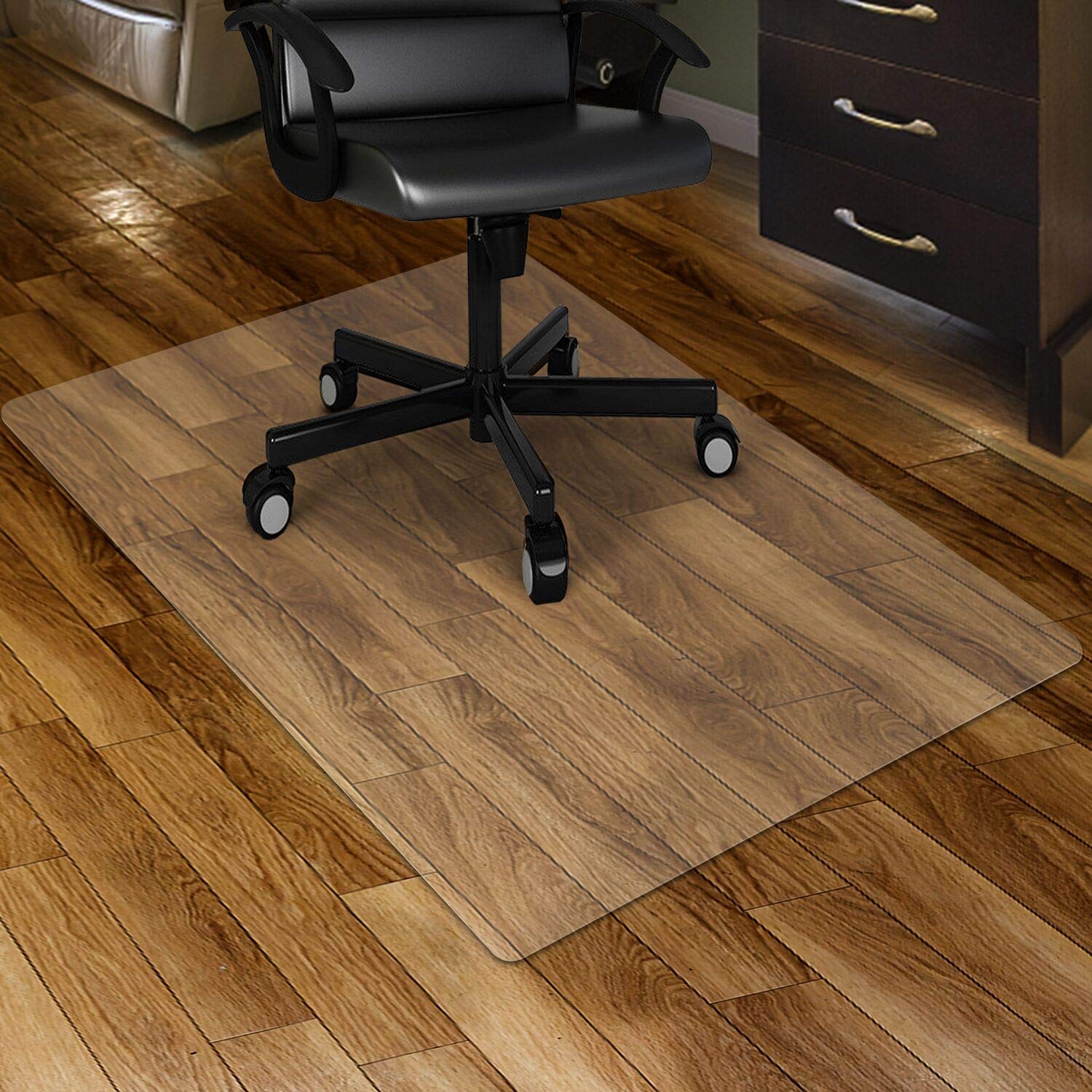 Kuyal Clear Chair mat for Hardwood Floor, 36 x 48 inches | Transparent Floor Mat