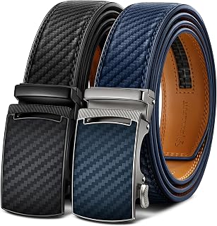 BULLIANT Men's Leather Belt Ratchet 35 mm, Size Adjusted