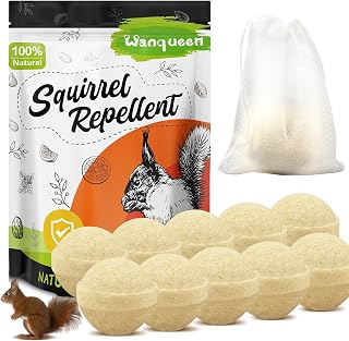 10 Pack Peppermint Oil Squirrel Repellent, Mouse Chipmunk Deterrent Outdoor | Natural Ingredients, Safe for Pets and Children, Mice Repellent for House Mouse Deterrent Indoor