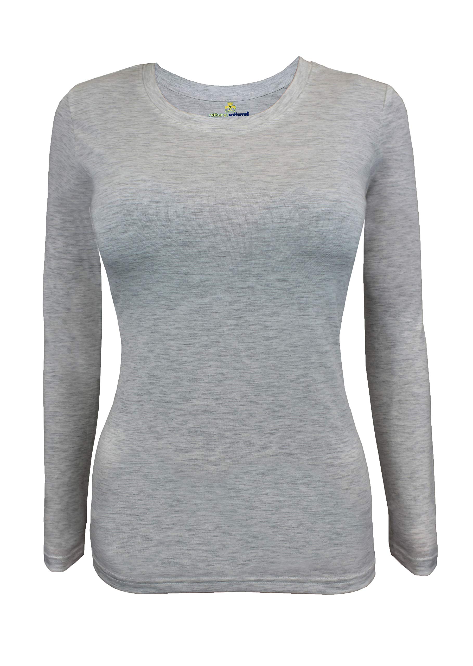 Natural Uniforms Women's Under Scrub Tee Crew Neck Long Sleeve T-Shirt