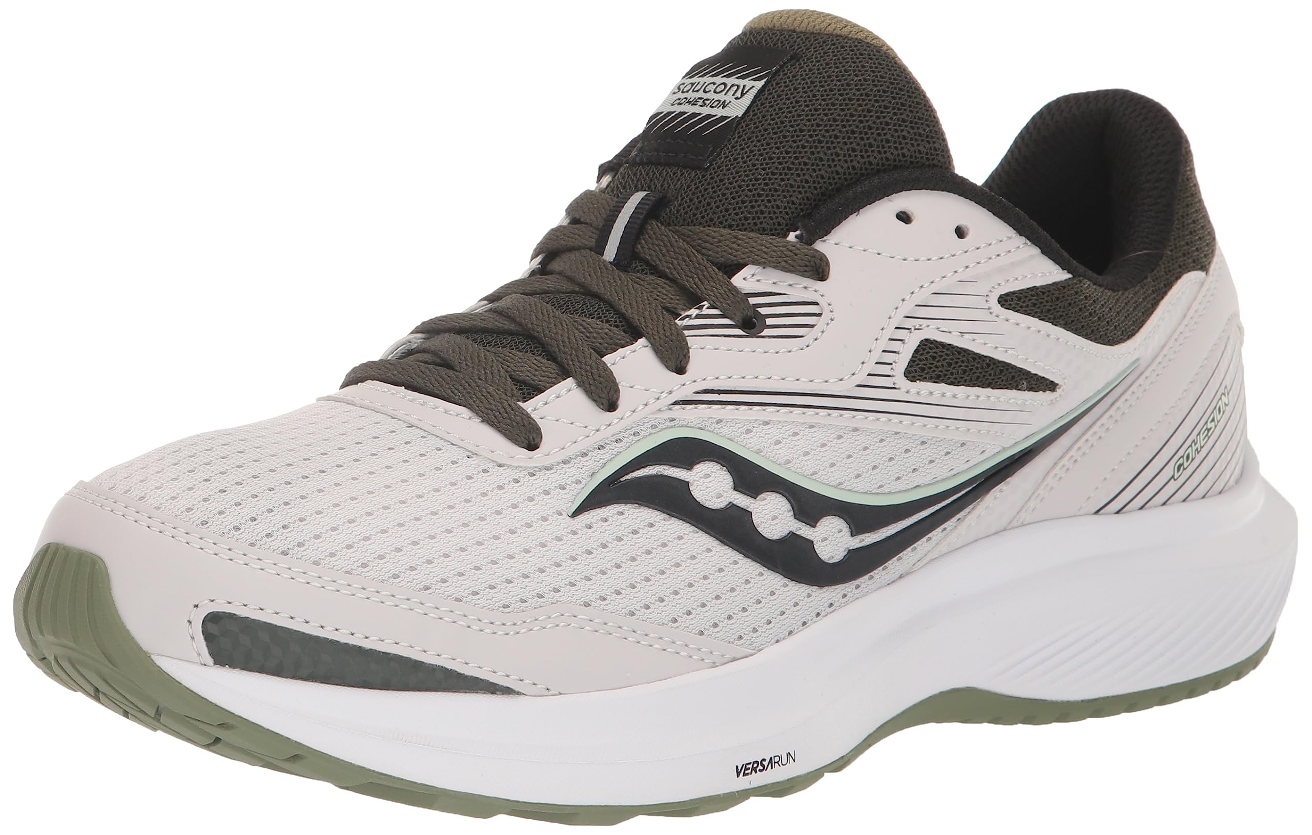 Saucony Men's Cohesion 16 Sneaker, Concrete/Glade, 10