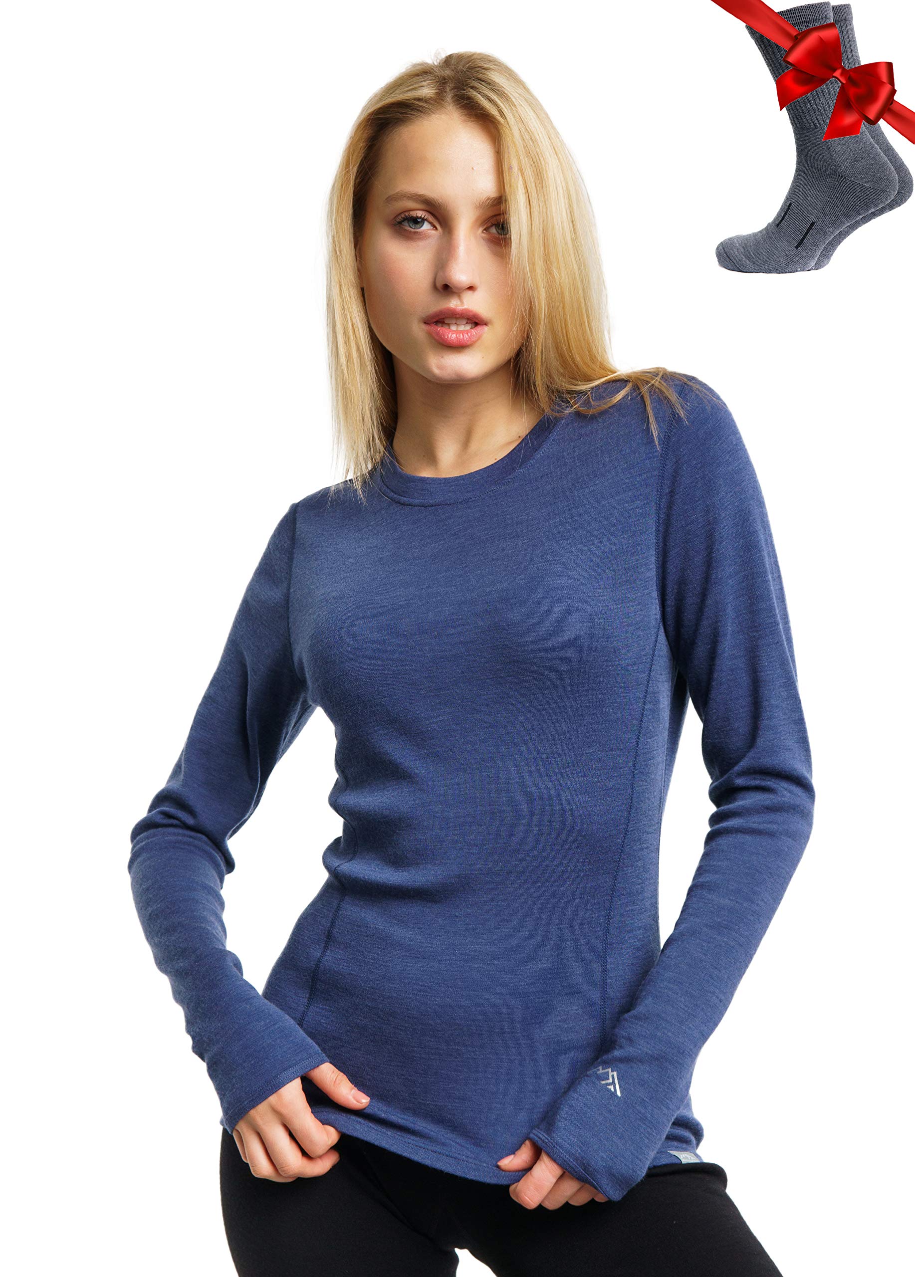 Merino.tech 100% Merino Wool Sweaters Women & Socks - All-Season