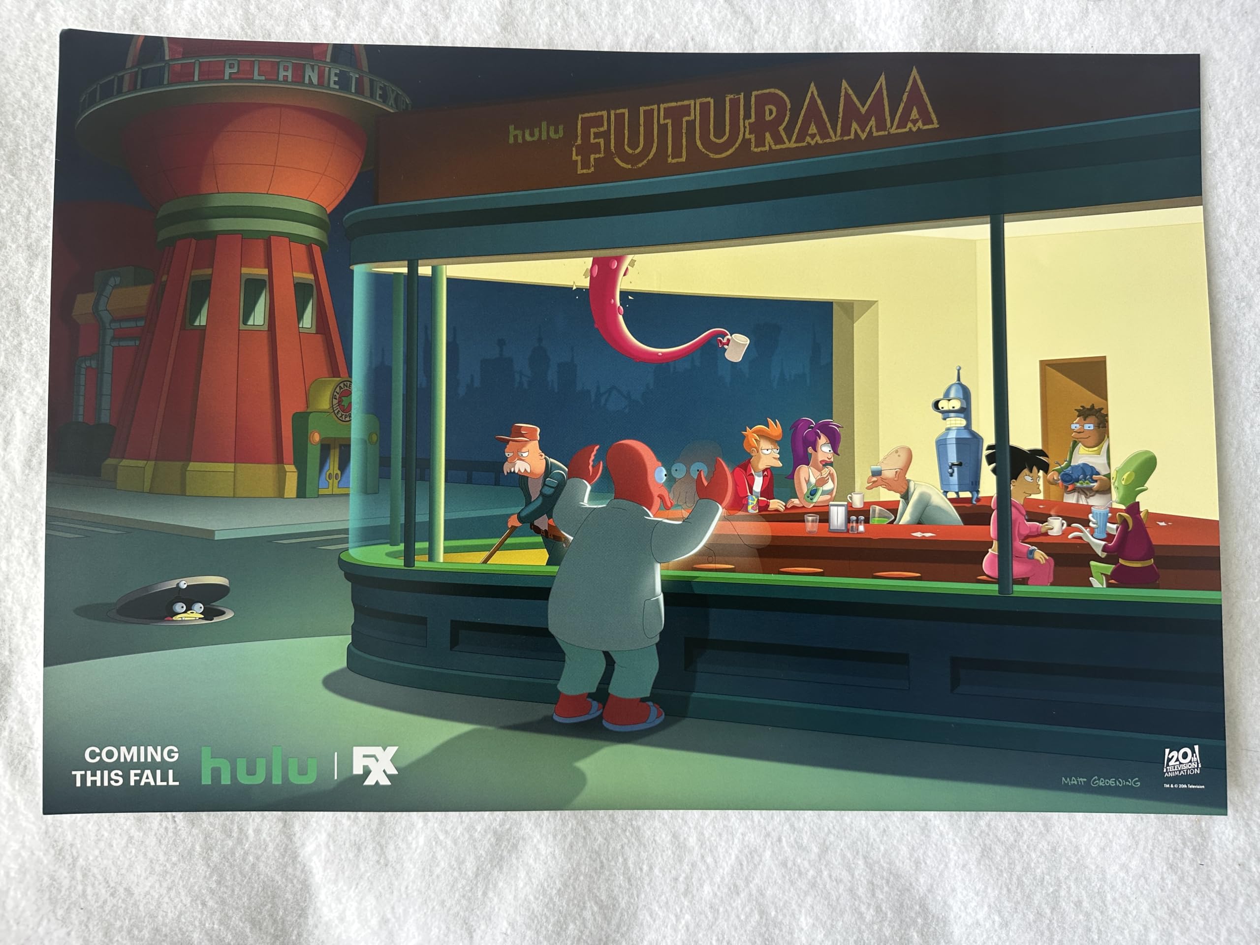 FUTURAMA - 12"x18" Original Movie TV Poster SDCC 2025 Hulu FX