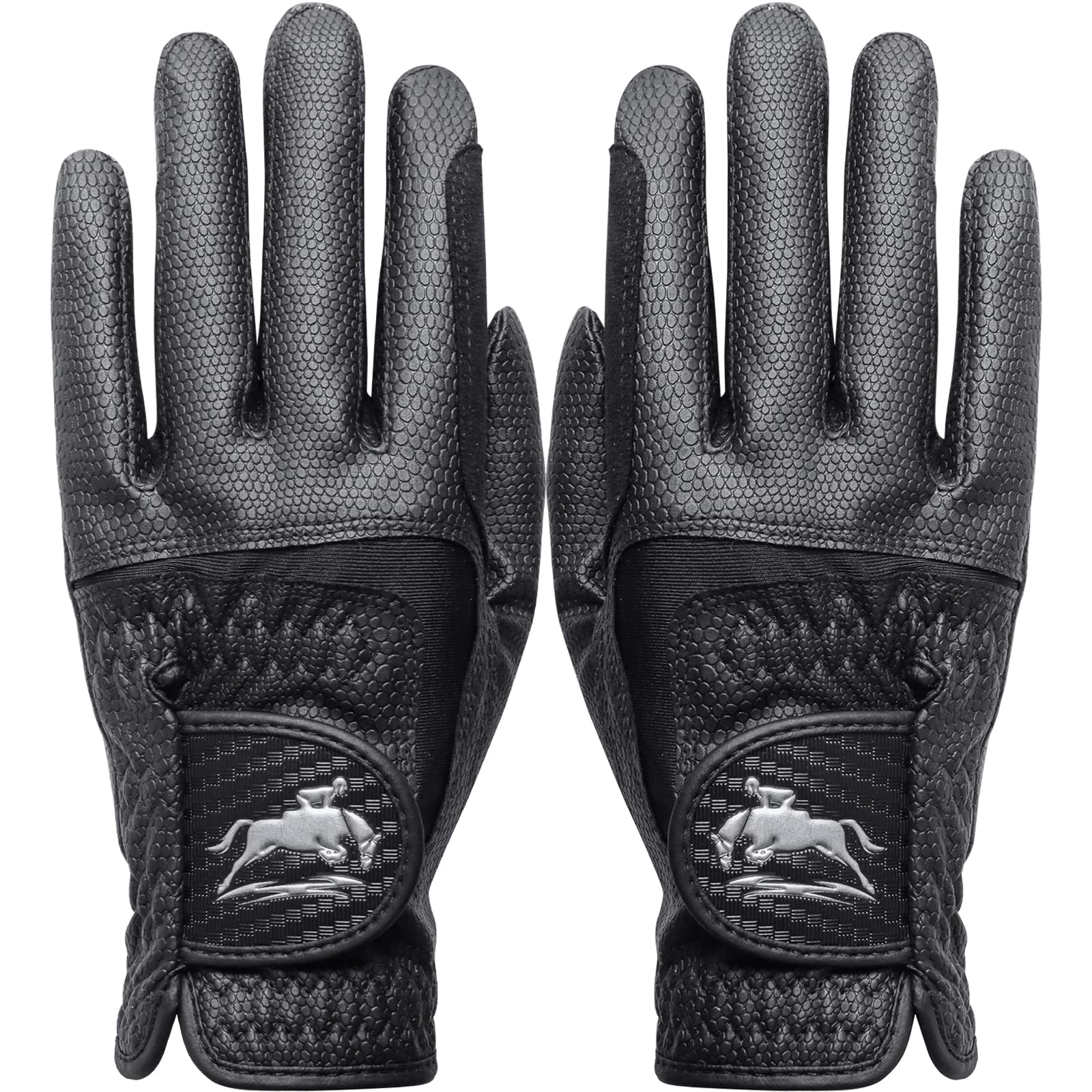 FINGER TEN Women Horse Riding Gloves PU Leather Equestrian Gloves | Comfortable 