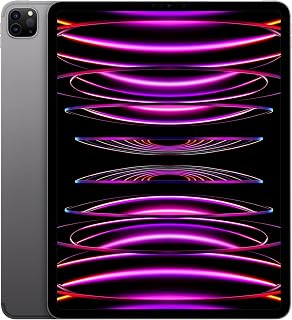 Apple iPad Pro (6th Generation, 12.9-inch, 2022), 1TB, Wi-Fi, Space Grey (Renewed)
