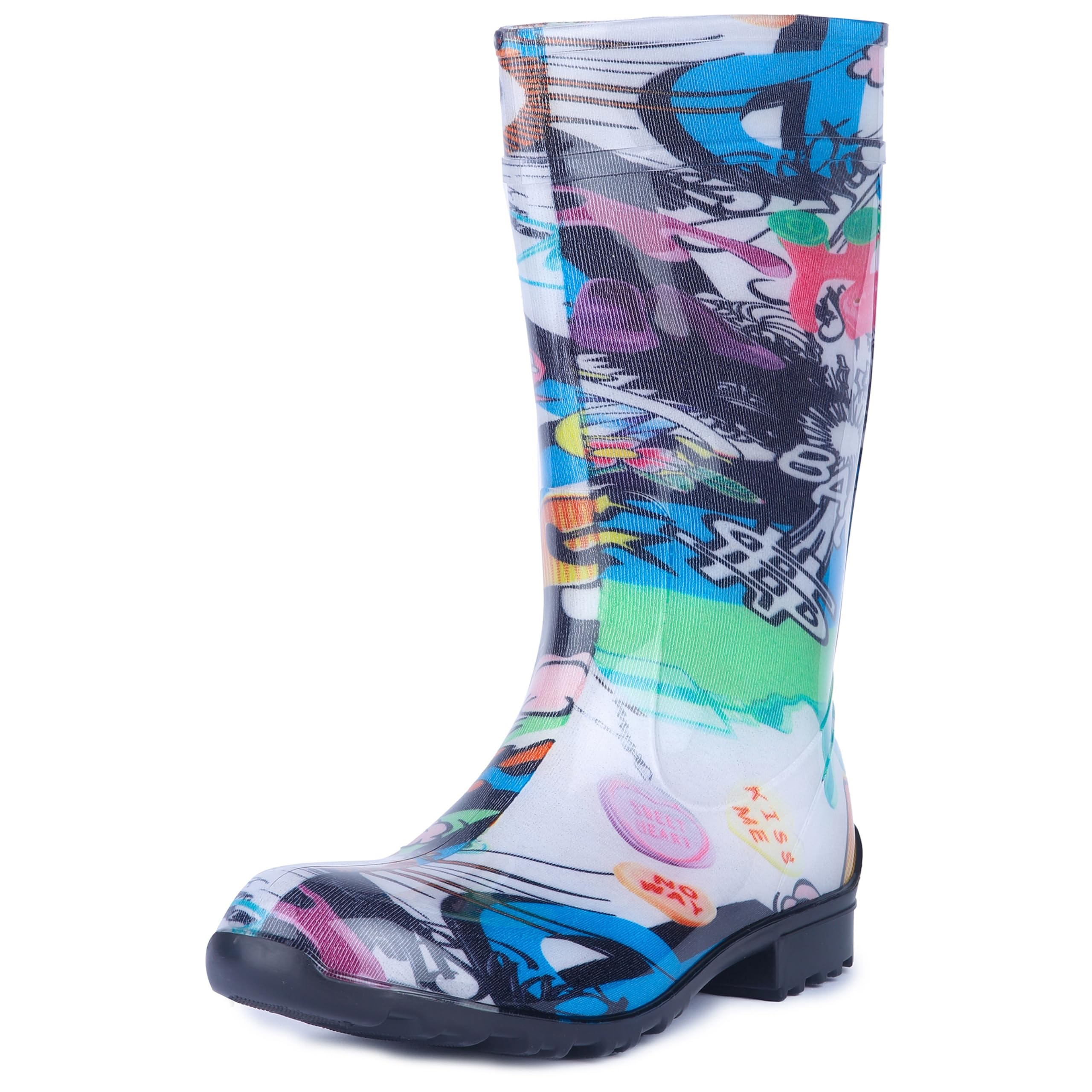 Ladeheid LA-967 LA-967 Ladies PVC Rain Boots - Waterproof, Sturdy and Comfortabl