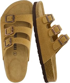 CUSHIONAIRE Women's Lela Cork Footbed Sandals with Comfort