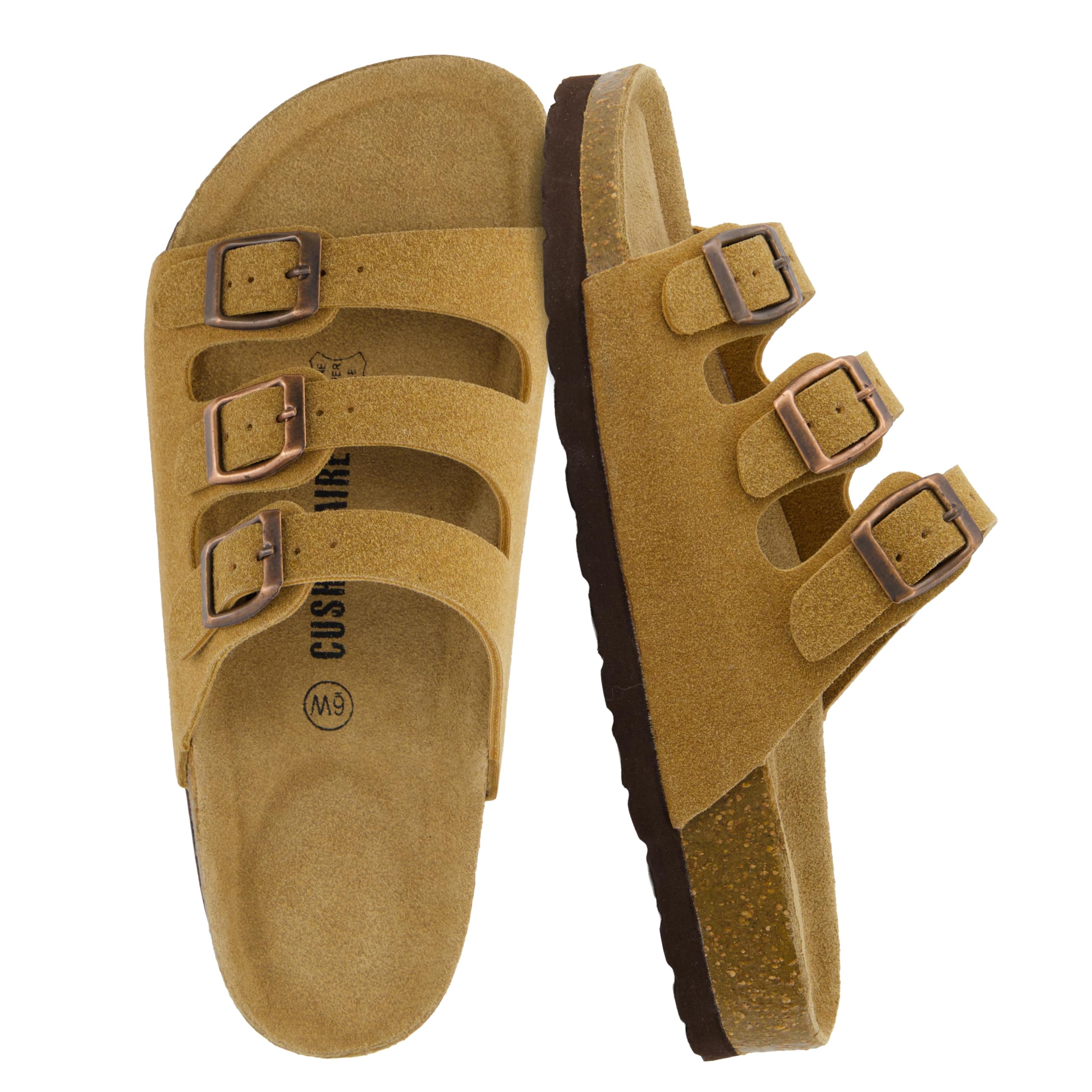 CUSHIONAIRE Women's Lela Cork Footbed Sandals with Comfort