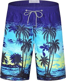 APTRO Men's Swimming Trunks, Long Swimming Shorts, Quick-Drying Board Shorts, Leisure Shorts with Inner Briefs