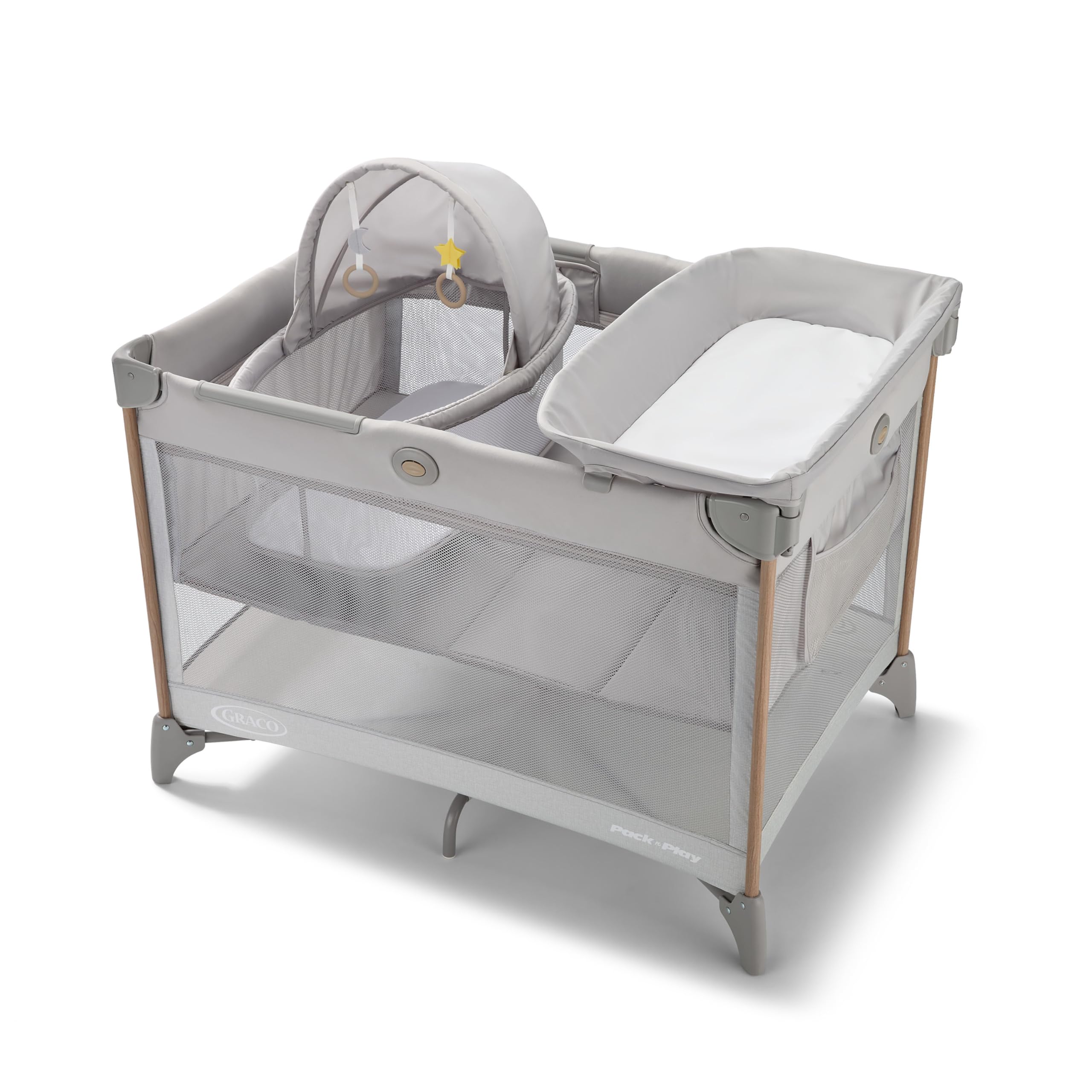 Graco CareSuite Pack 'n Play Lux Playard, Sky | 4 Modes: Canopy &amp; Full-