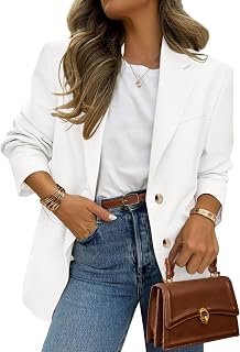 PRETTYGARDEN 2025 Blazers for Women Business Casual Long Sleeve Lapel Open Front Suit Jacket Work Blazer with Pockets