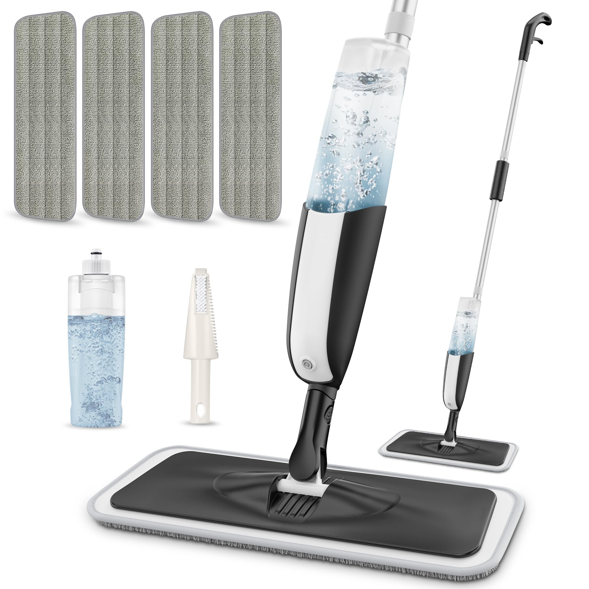 Microfiber Spray Mops for Floors Cleaning - Floor Mop with 4 Reusable Pads | Wet