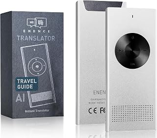 Enence PRO Language Translator Device, Real-Time Voice Translation | Instant Pocket AI Translator Device, Support 60+ Languages. Traductor for Business, Study Travel traductor de ingles español