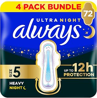 Always Ultra Sanitary Towels Secure Night Extra Size 5 18 x 4
