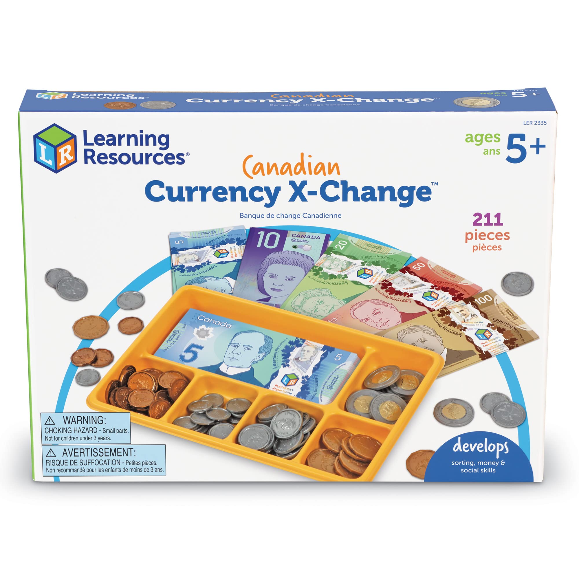 Learning Resources Canadian Currency X-Change | Money for Learning, Pretend Play