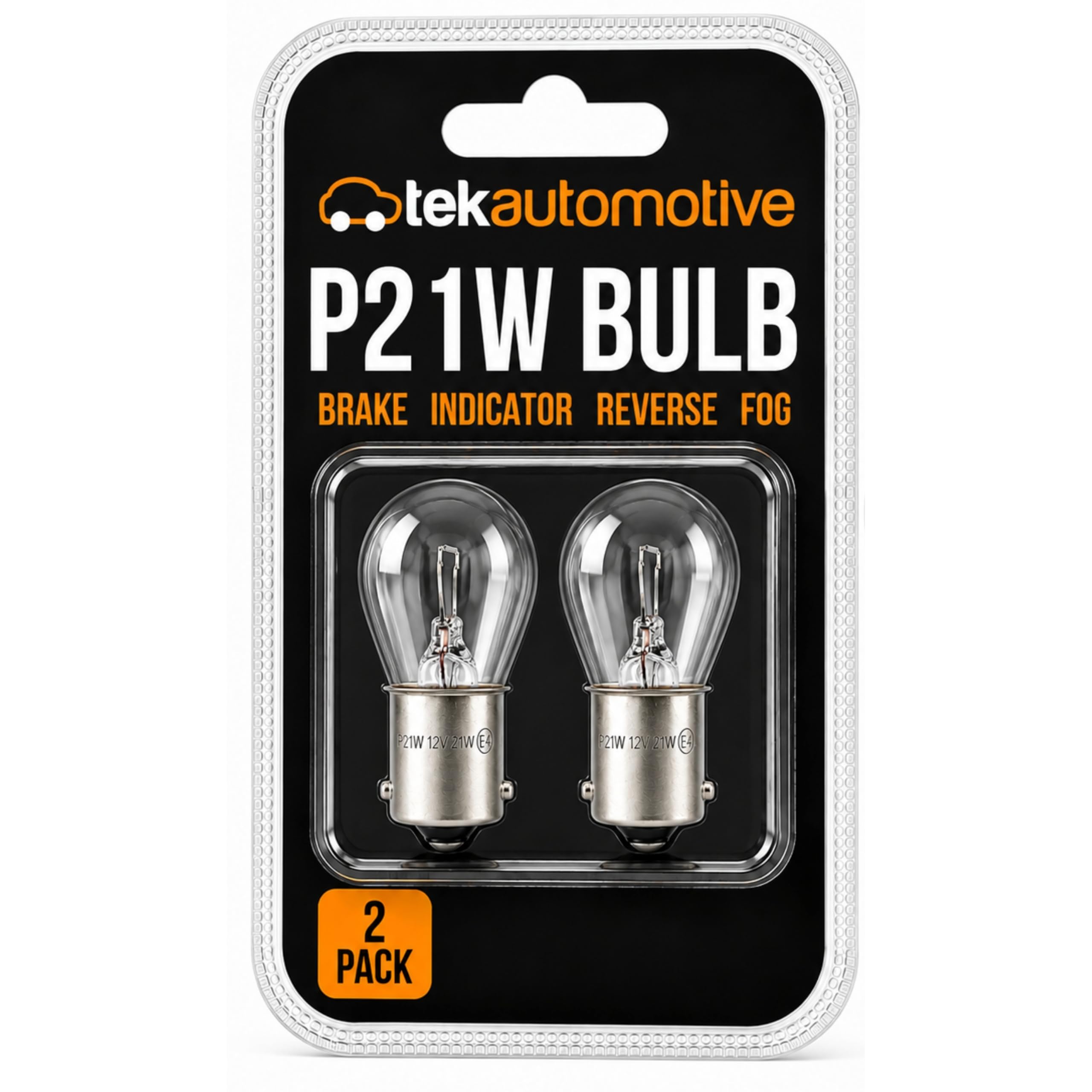 Tek Automotive P21W Bulb 382 Car Bulbs Brake Tail Light Reverse Fog 2 Pack | BA1