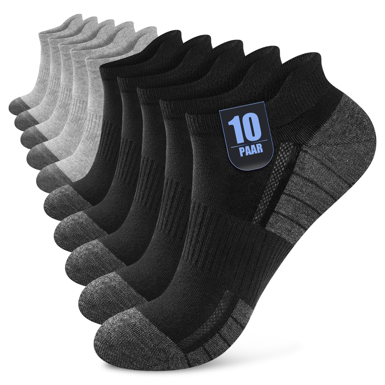 Men's Women's Ankle Socks 10/20 Pairs, Cotton